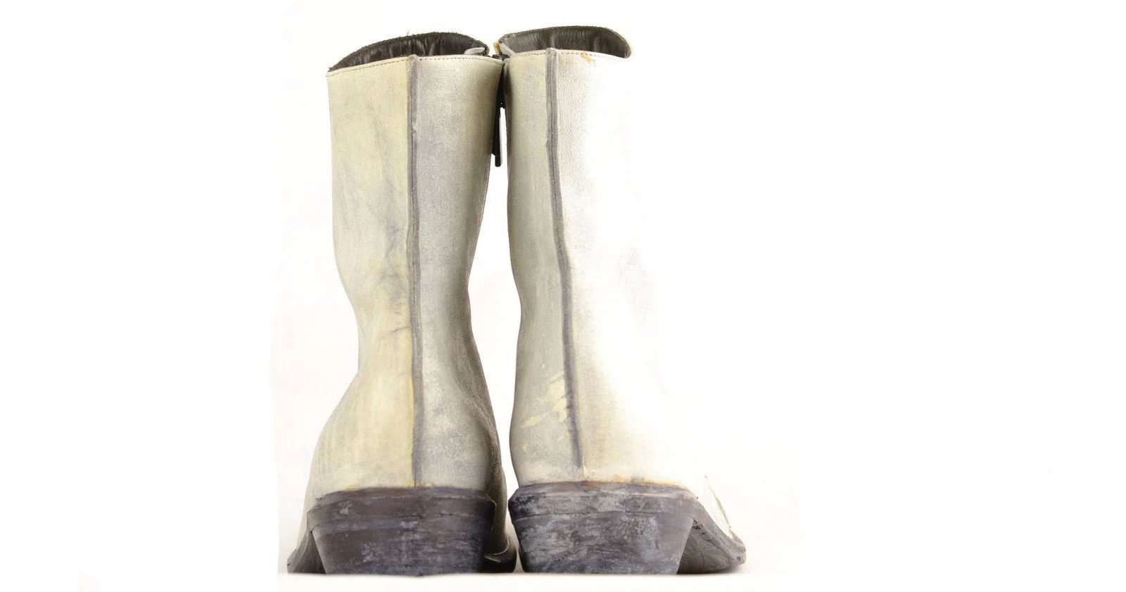 Spiral Zip Boot  |  Dirty white - Image 4