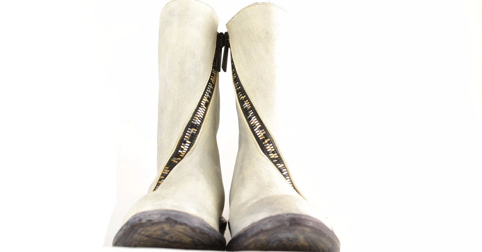Spiral Zip Boot  |  Dirty white - Image 5