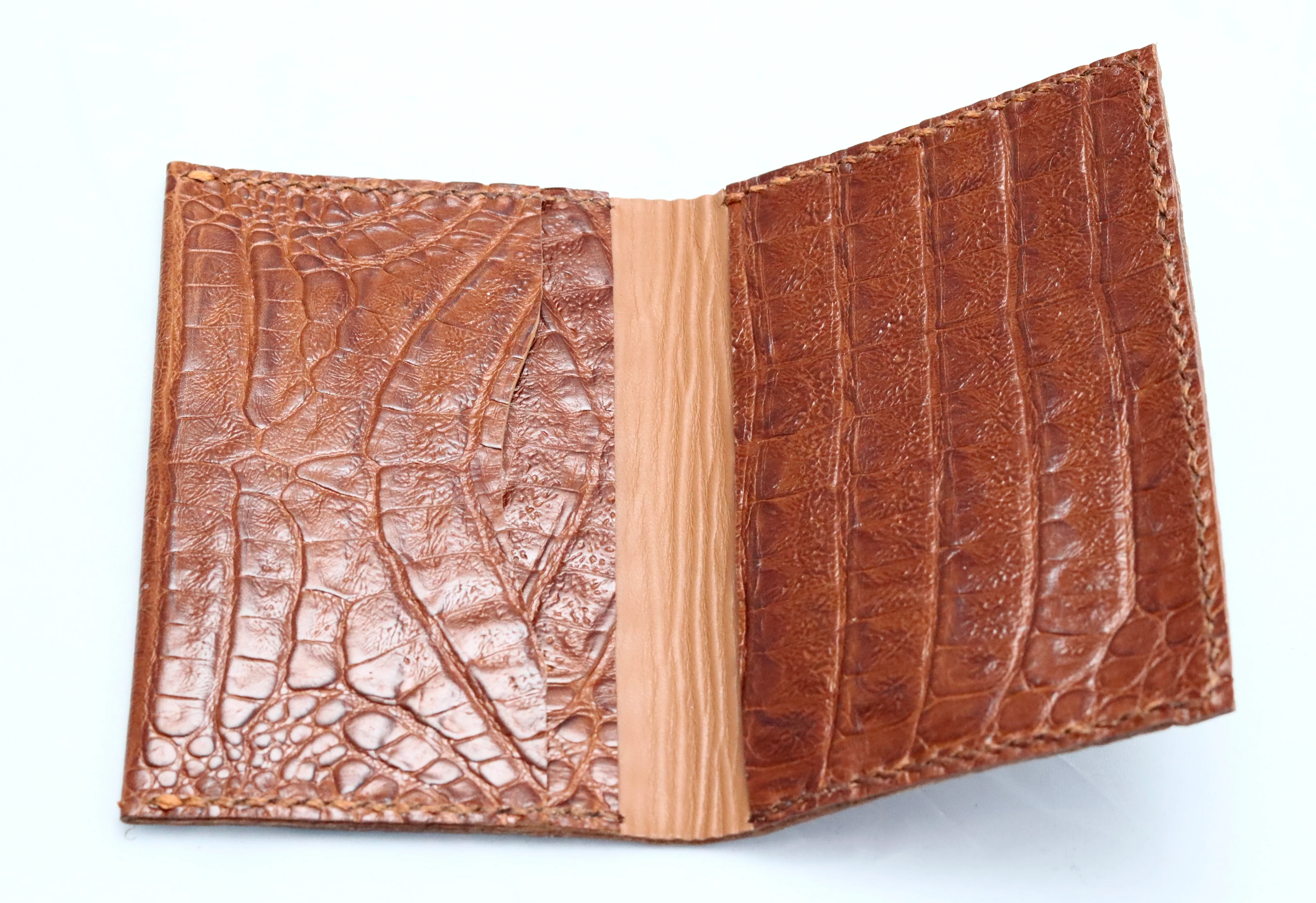 wallet fold | tan | croc - Image 2
