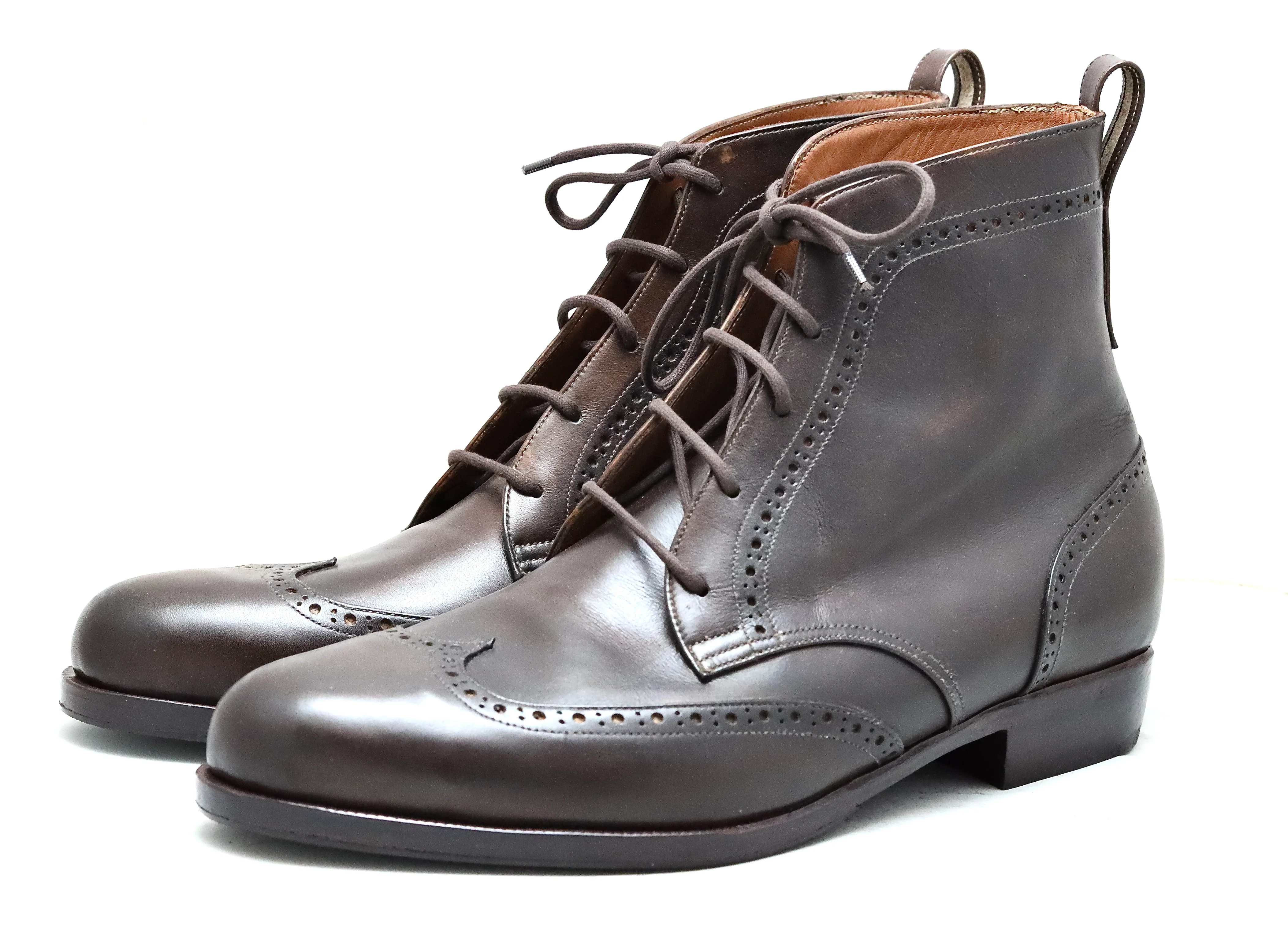 Wingtip derby brogue boot | choc | calf - Image 2