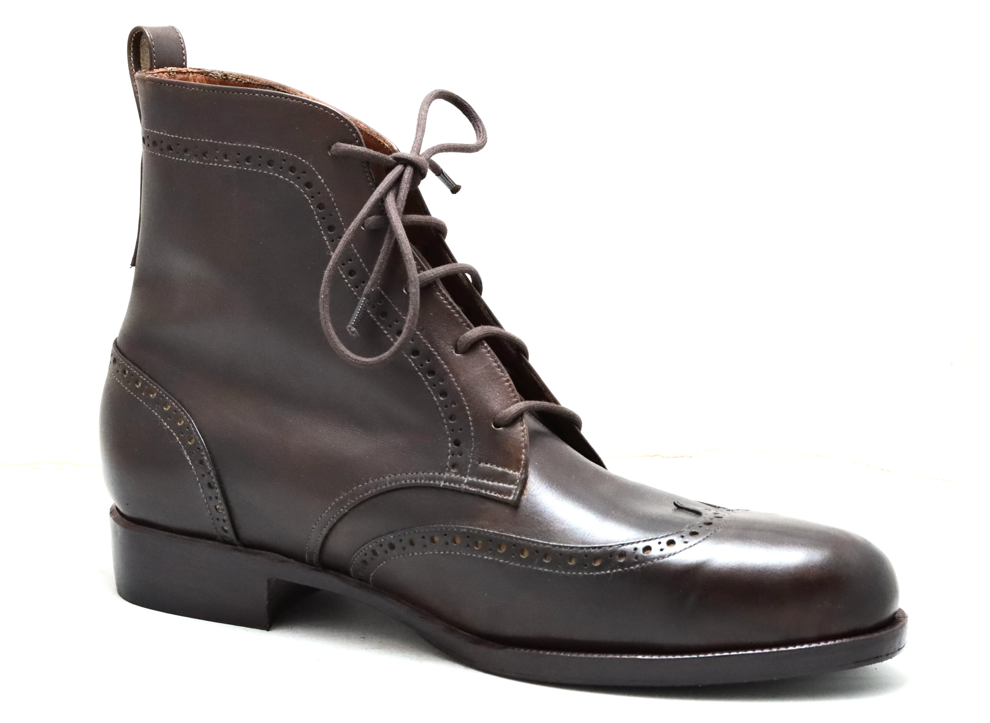 Wingtip derby brogue boot | choc | calf - Image 4