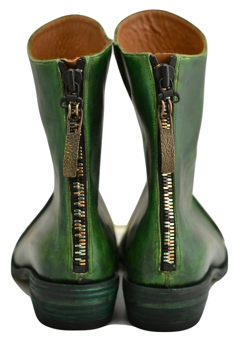 zip back boot | Pine green | Calf - Image 5