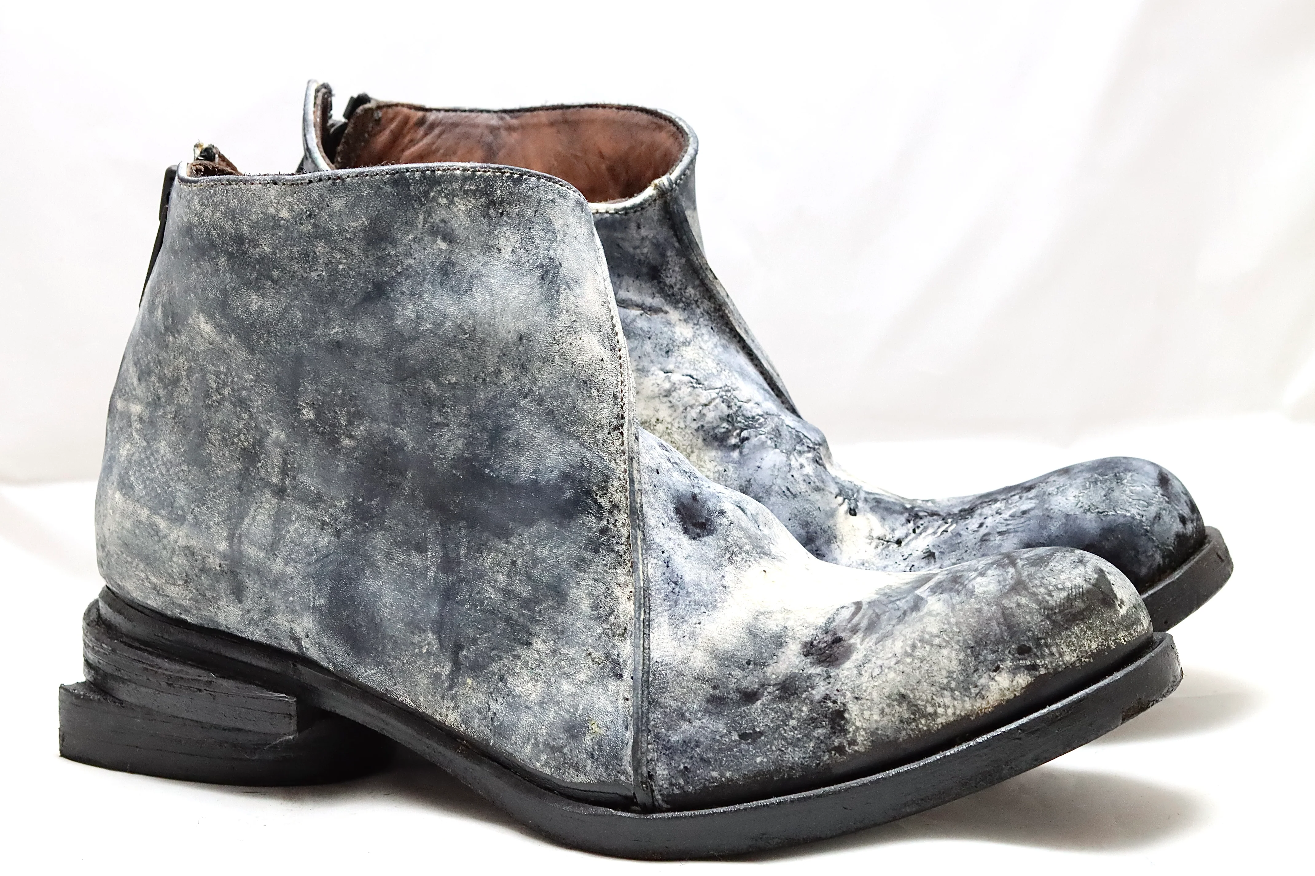 Zip back boot | Back to front heel | raw culatta dyed