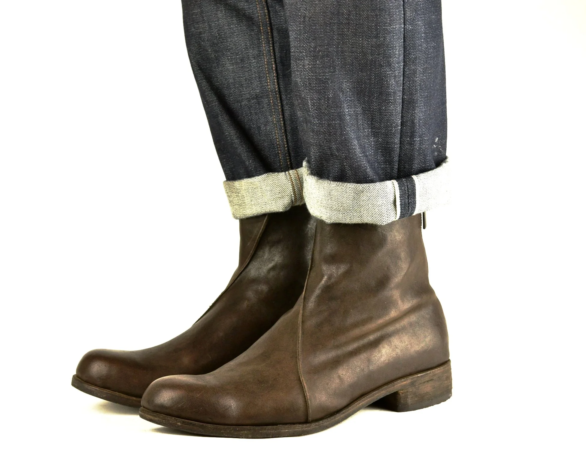 Zip Back Boot  |  Choc - Image 2