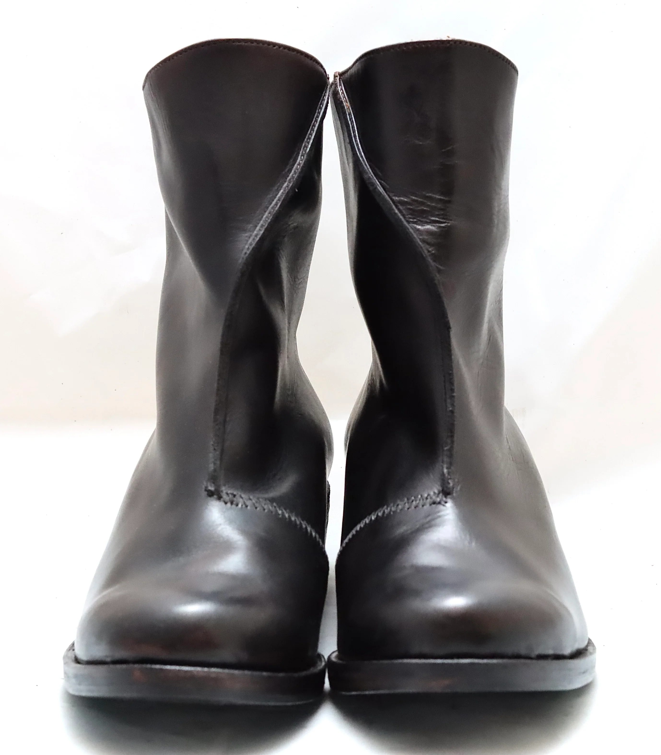 Zip back boot  | Choc black  | Calf - Image 3