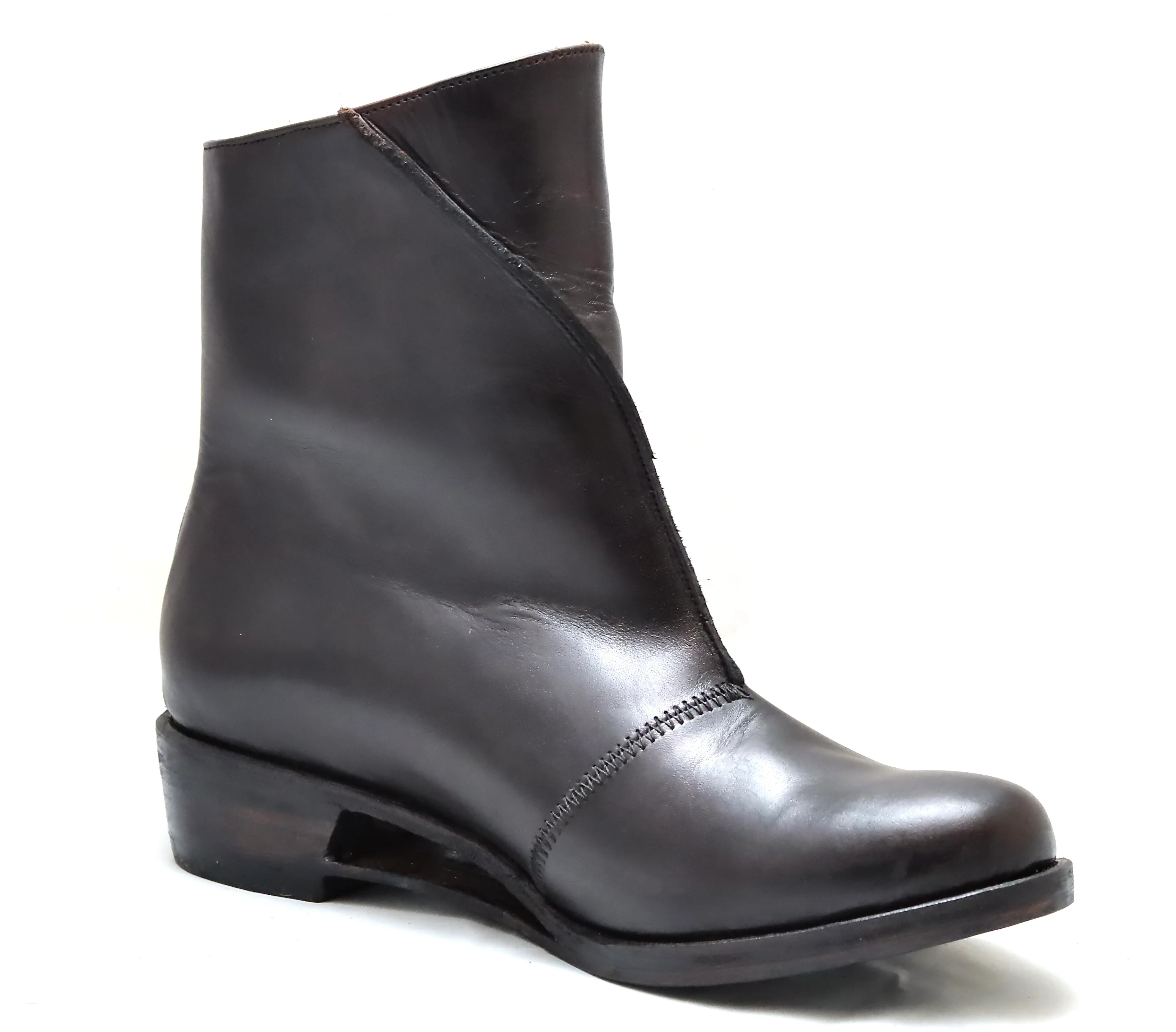 Zip back boot  | Choc black  | Calf - Image 5