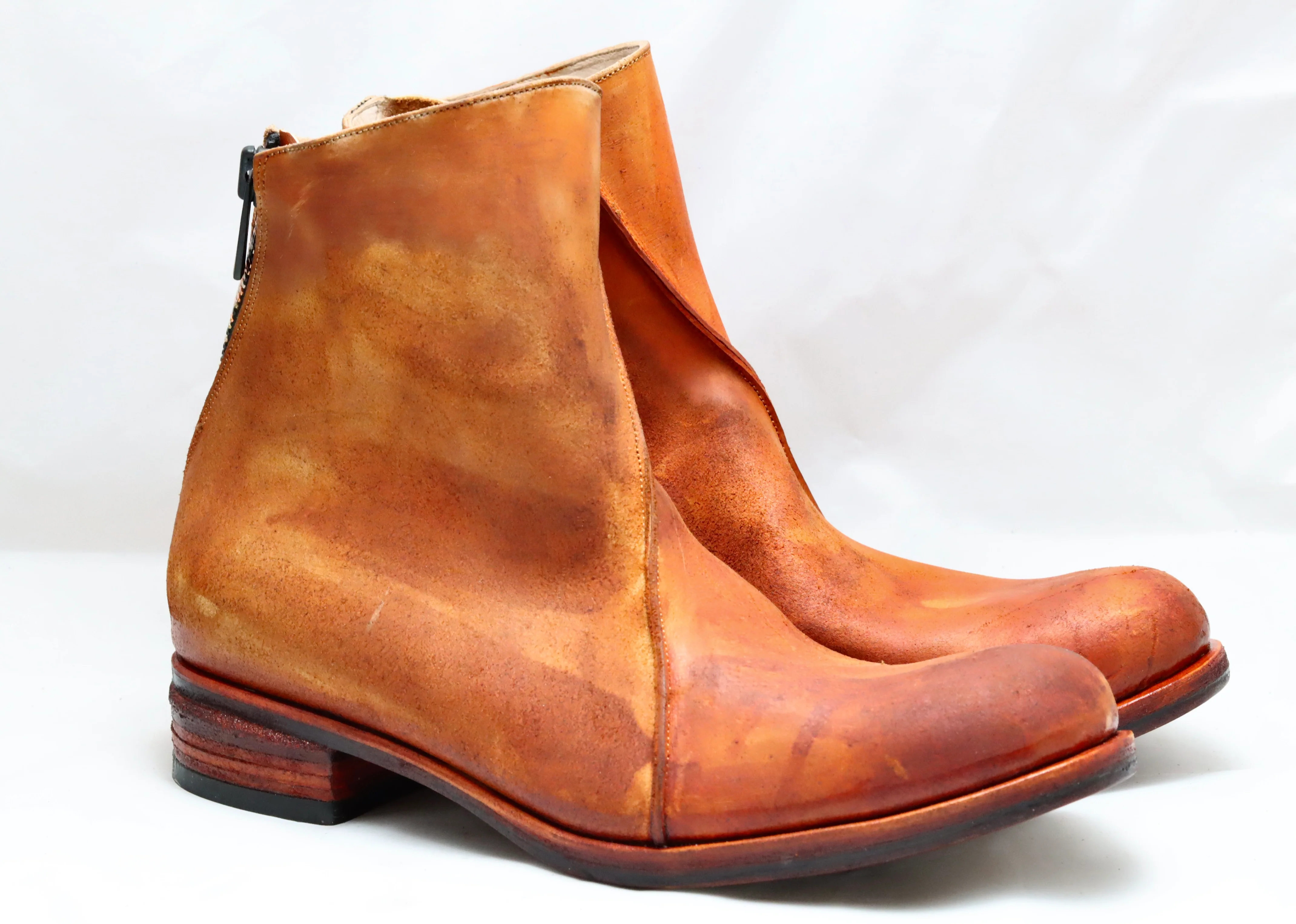 Zip Back Boot | Cognac cordovan
