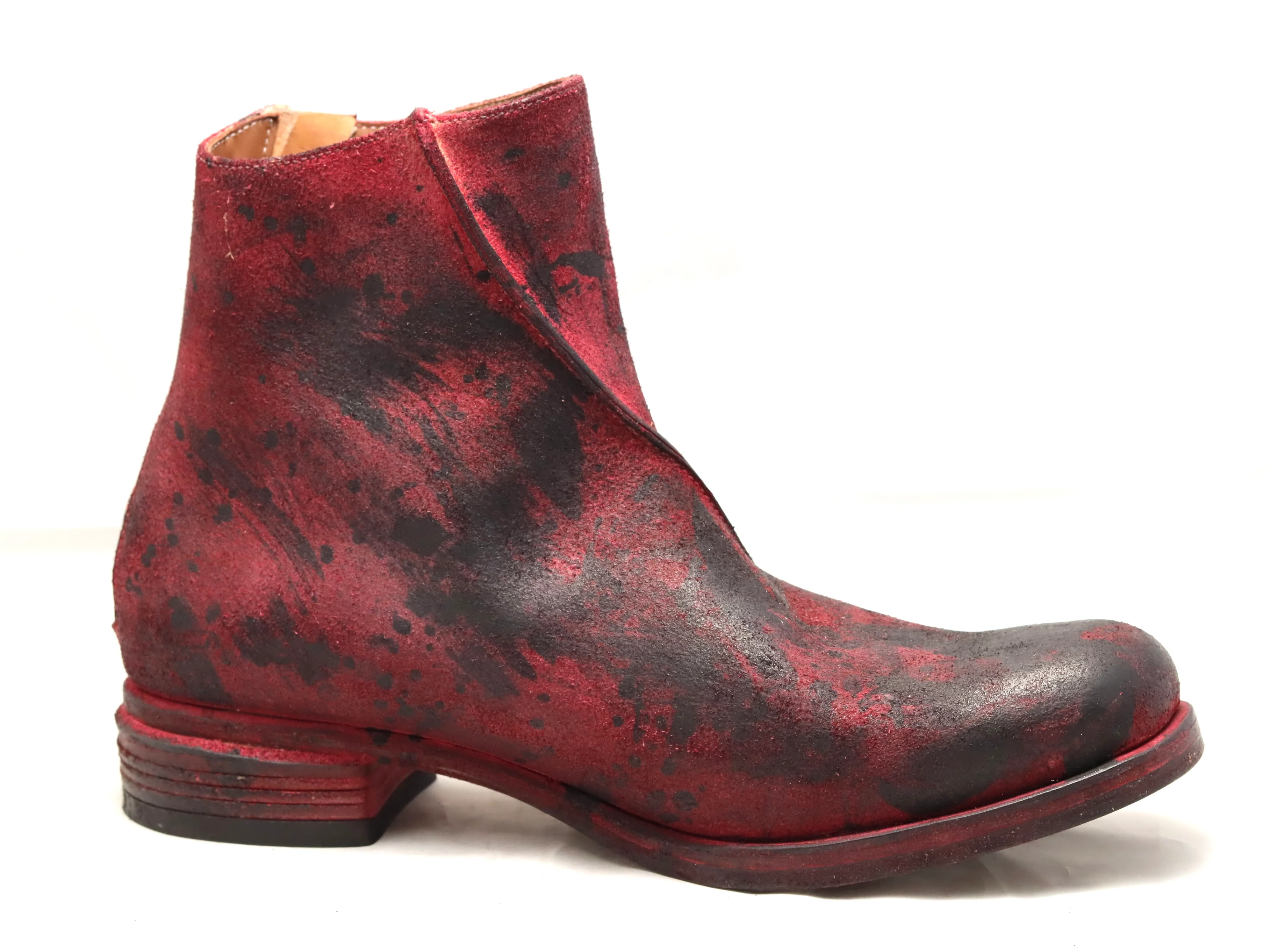 Zip Back Boot | culatta | scarlet black overdye - Image 5