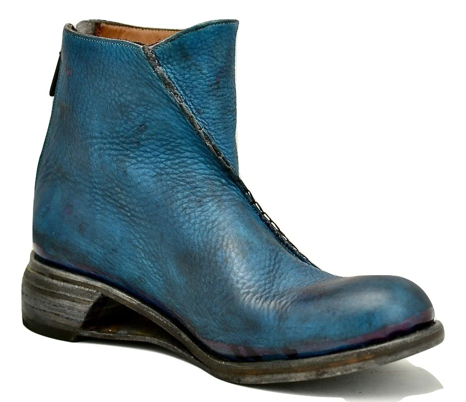 Zip back boot | cobalt blue yak - Image 3