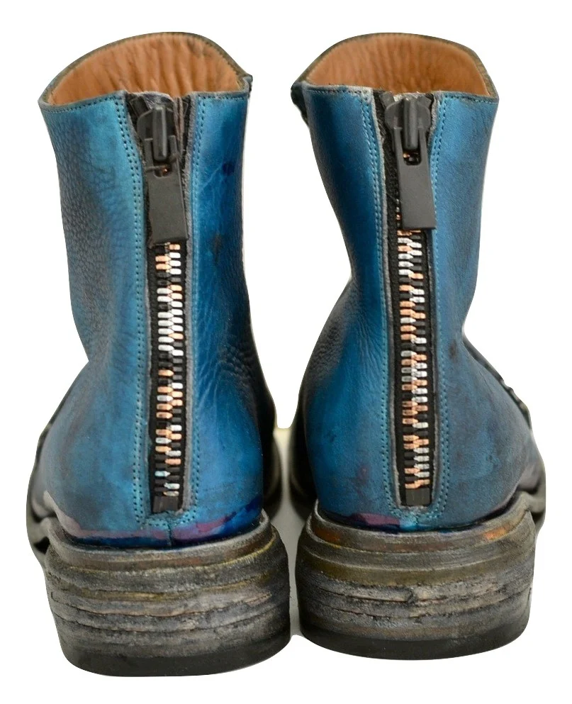 Zip back boot | cobalt blue yak - Image 5