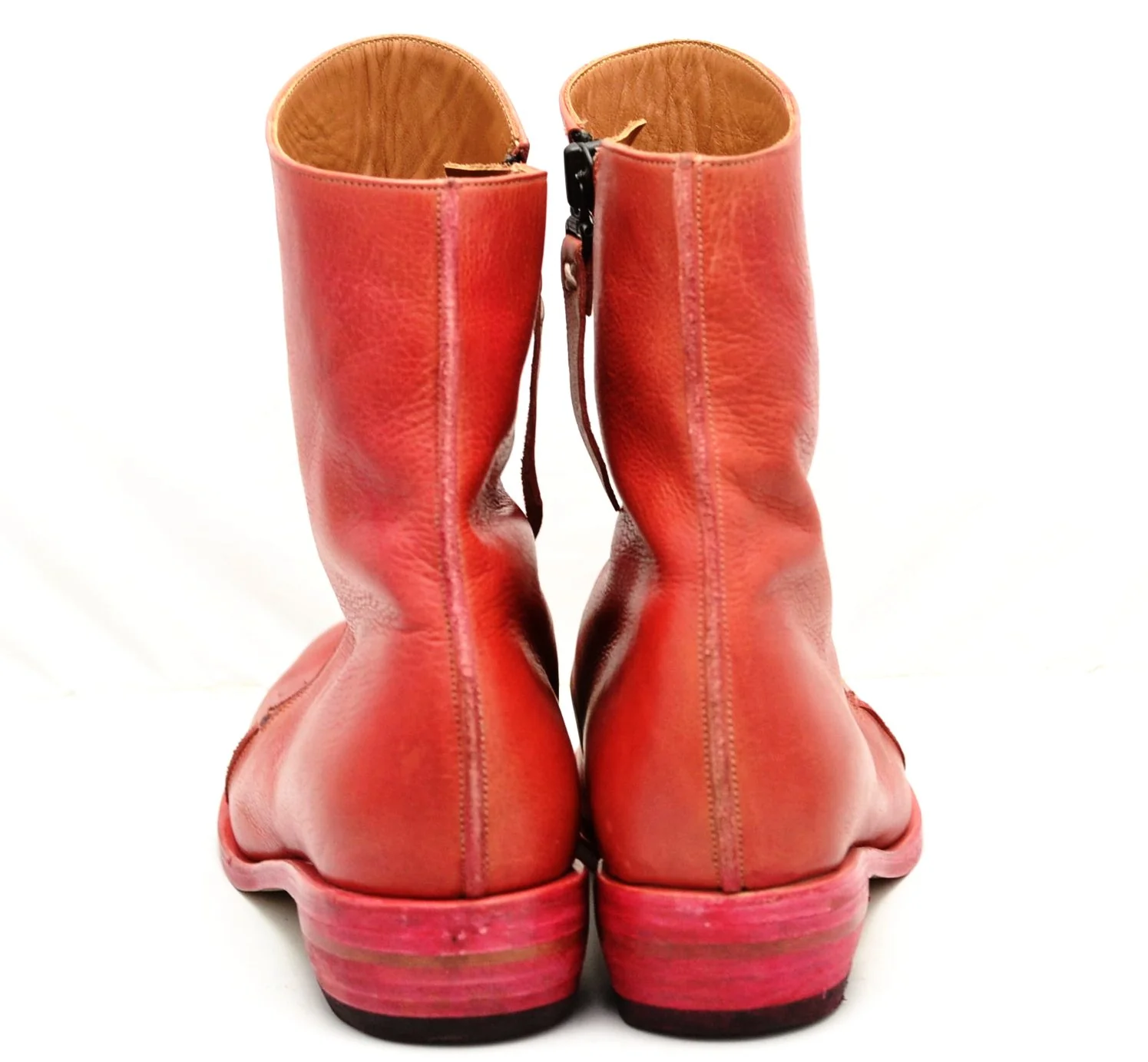 Spiral zip back boot | crimson cordovan - Image 4