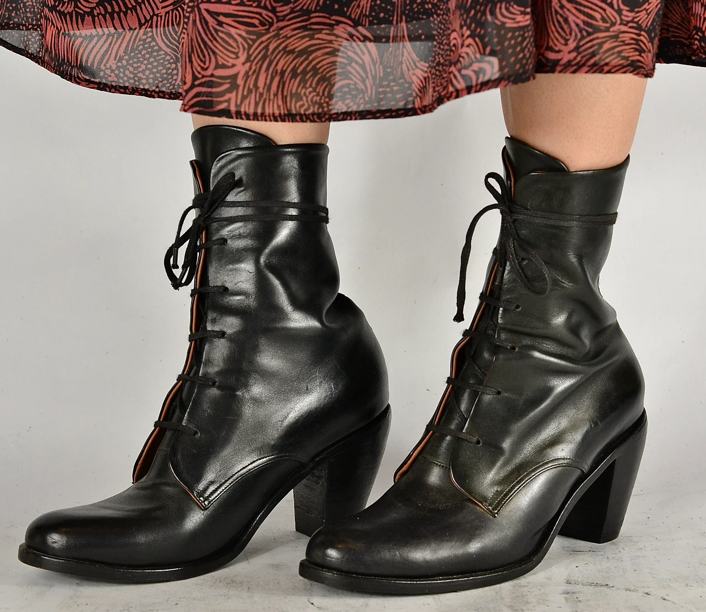 Derby boot tall | Black | calf - Image 3