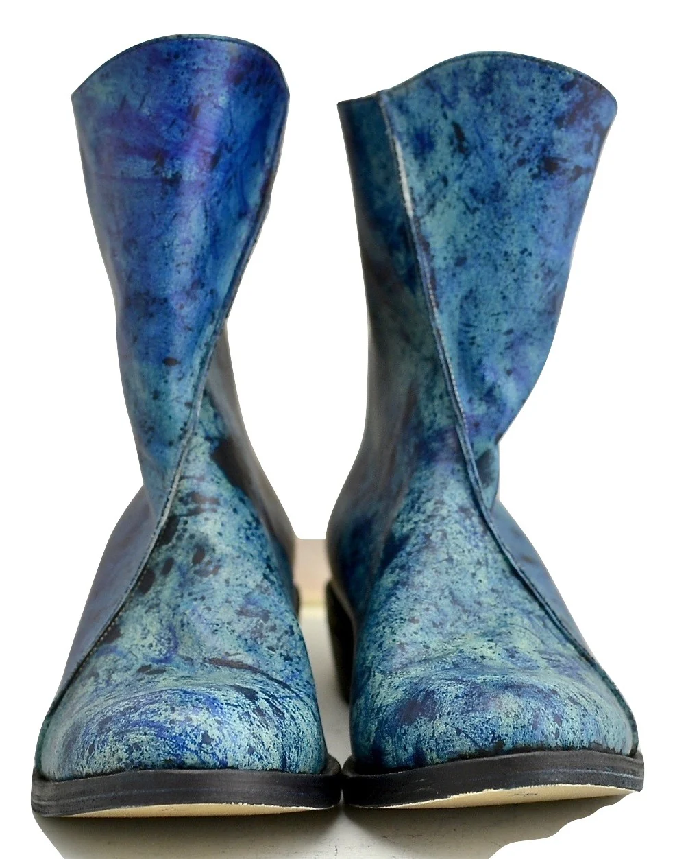 zip back boot | tie dye blue - Image 3