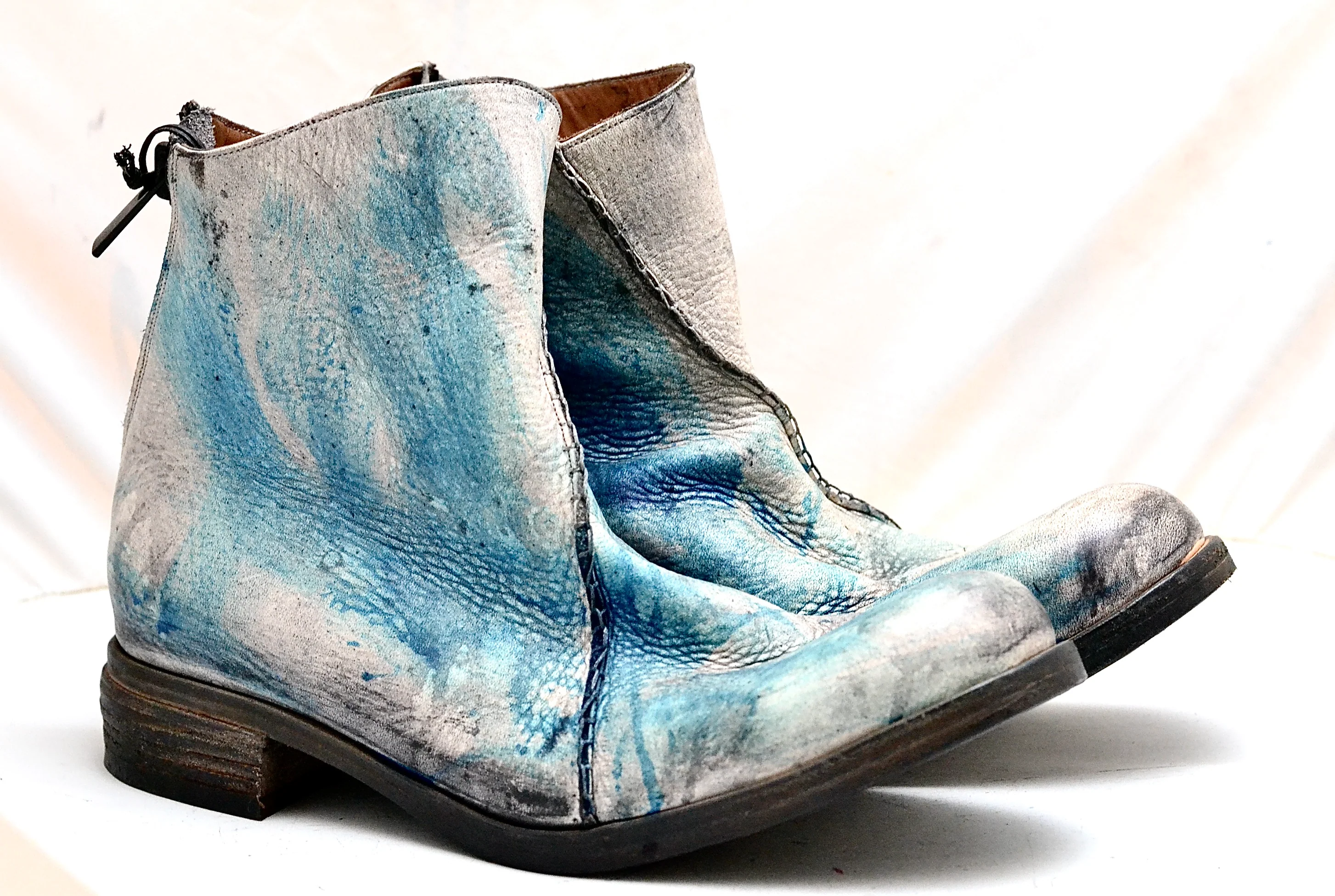 Zip Back Boot | Yak stain blue