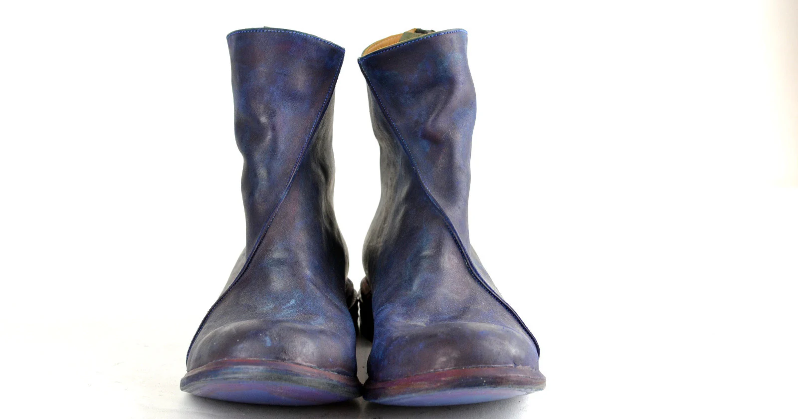 Zip Back boot  |  Navy | Overdye calf - Image 4