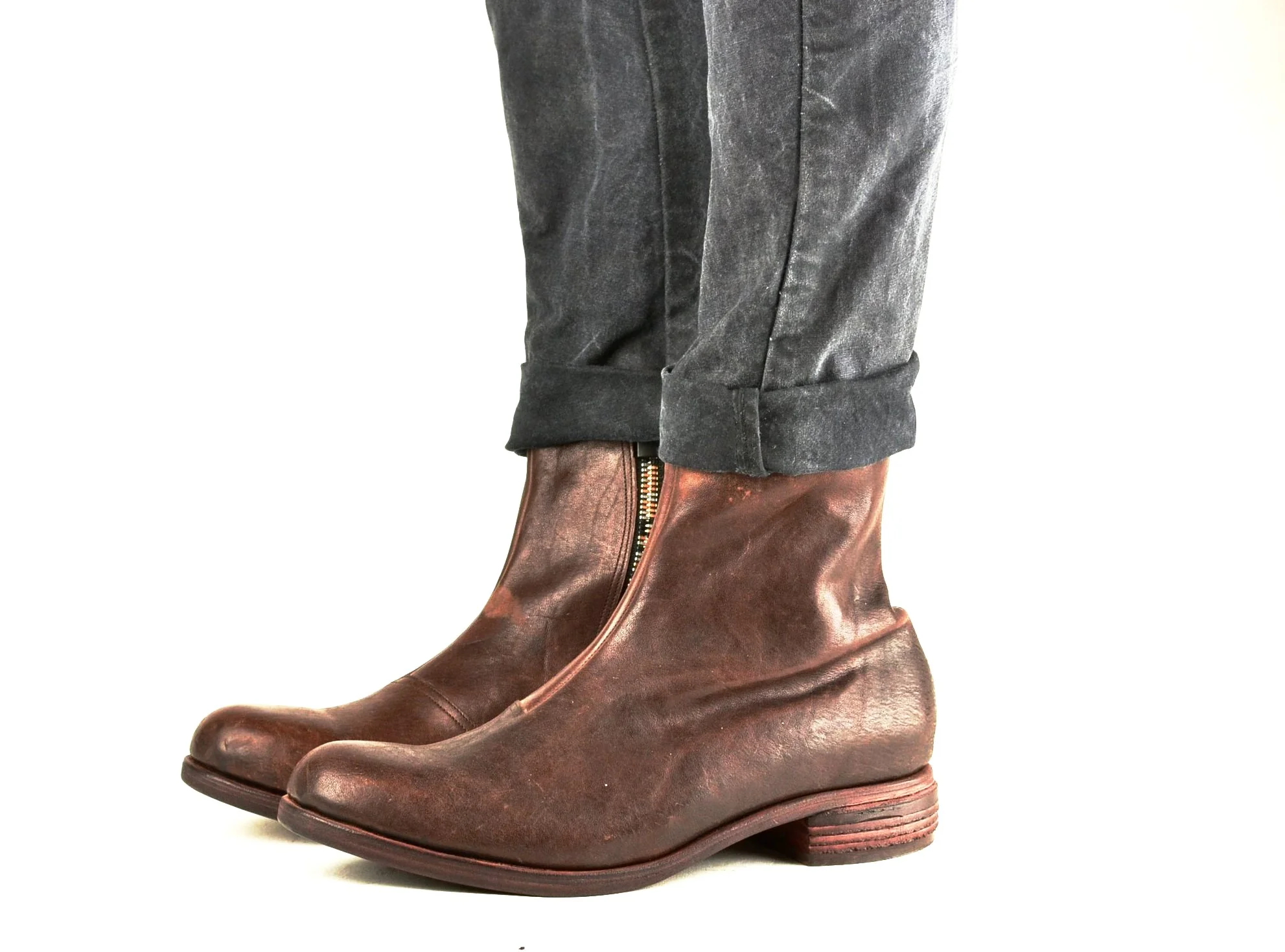 Zip Sided Boot  |  Burgundy Mustang - Image 2