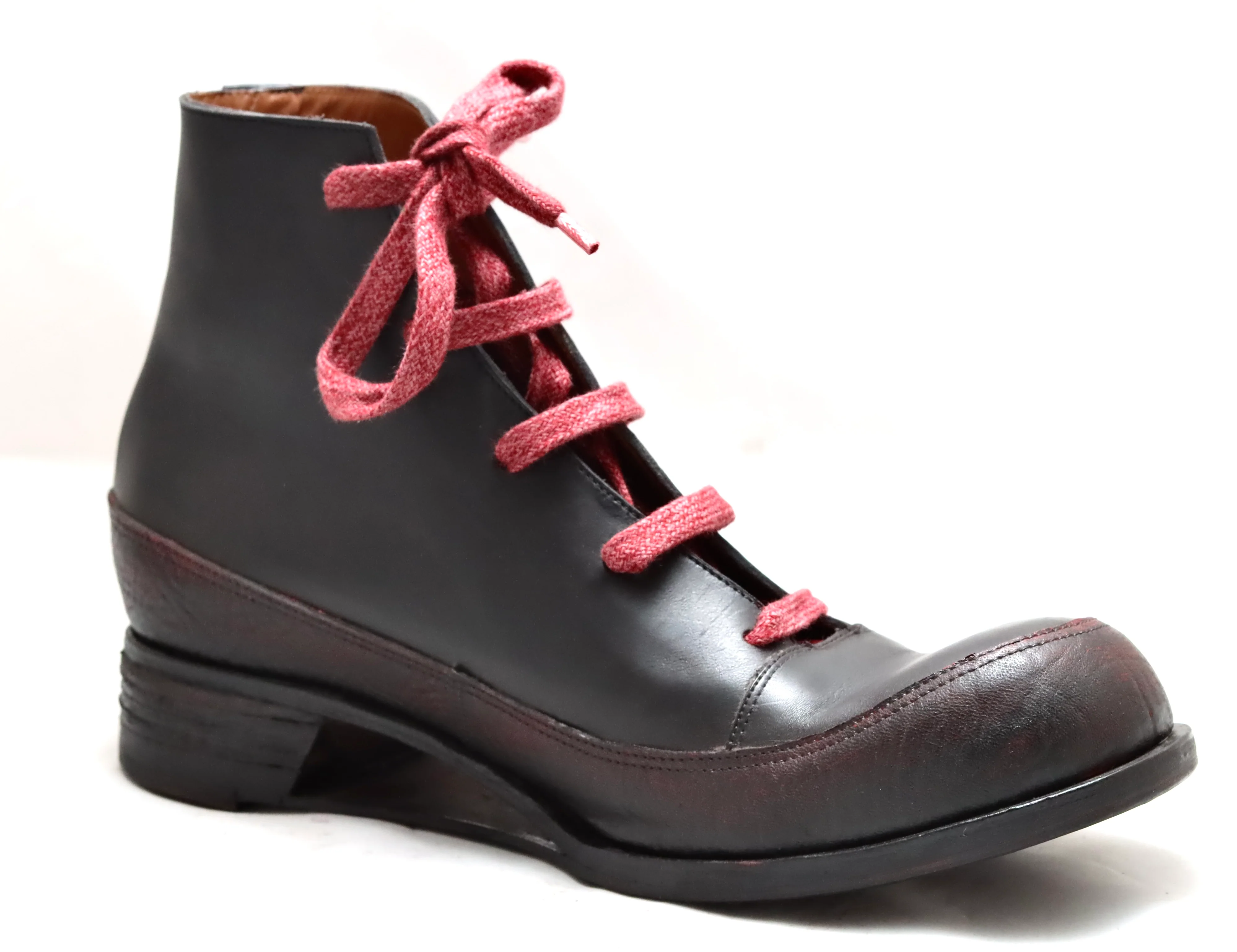 Sneaker boot | Black Yak and calf | wide fit | Round toe - Image 4
