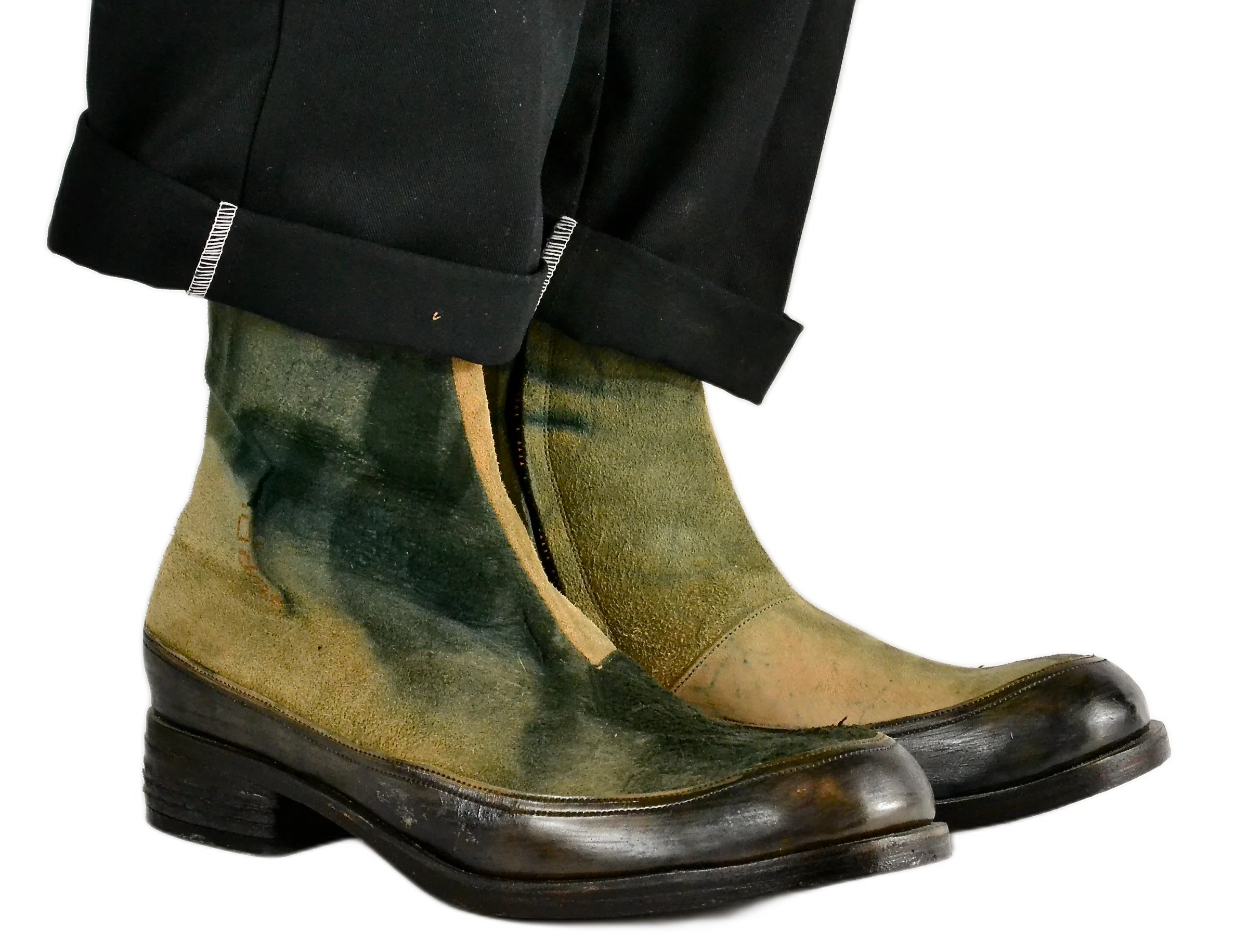 Zip Sided sneaker Boot  | Black and rev | Cordovan - Image 2